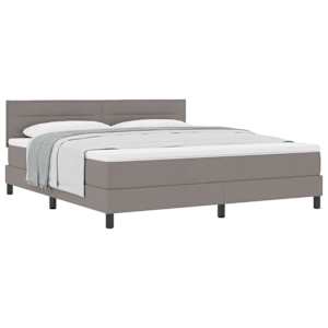 Postel s boxspringem s čelo Taupe 180 x 200 cm textil - obrázek 2