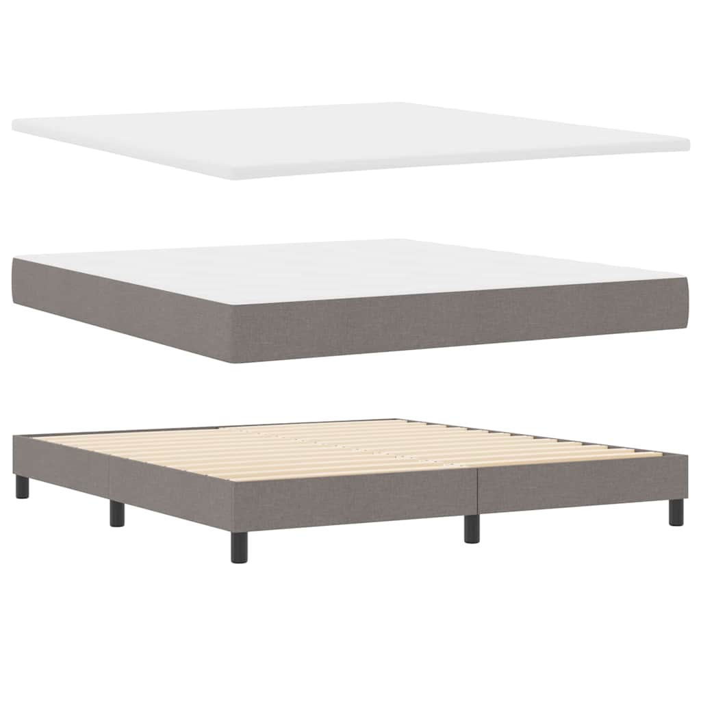 Postel s boxspringem s čelo Taupe 180 x 200 cm textil - obrázek 5