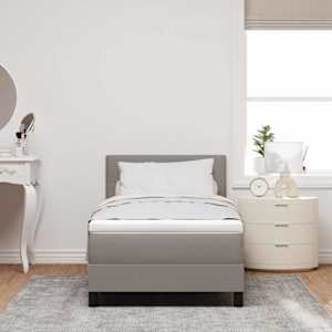 Postel s boxspringem s matrací s čelo Taupe 80 x 200 cm textil - obrázek 3