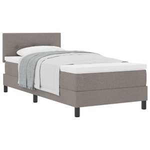 Postel s boxspringem s matrací s čelo Taupe 80 x 200 cm textil - obrázek 2