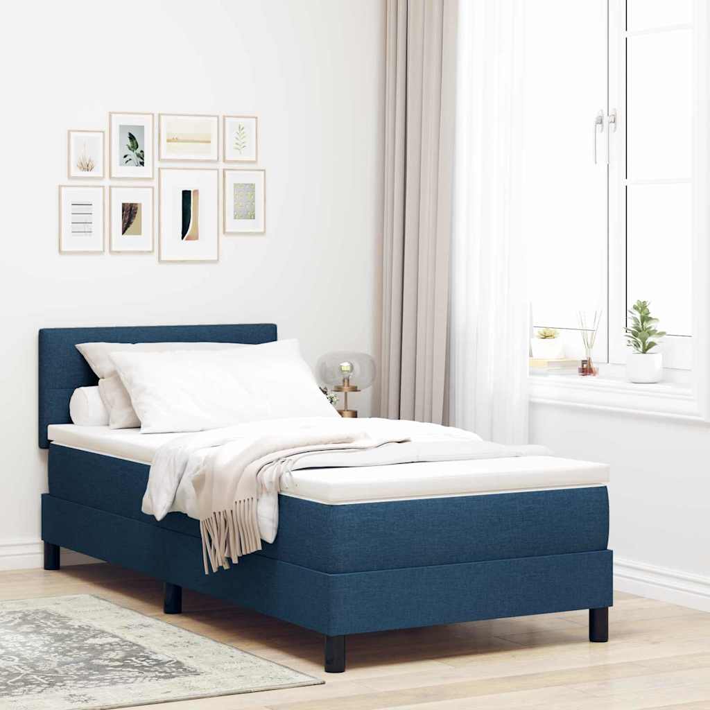 Boxspringi voodi madratsiga sinine 80x200 cm kangas