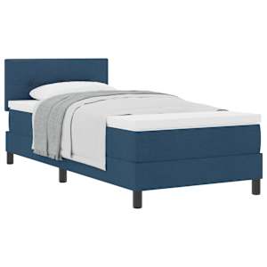 Postel s boxspringem s polštářem Modrá 80 x 200 cm textil - obrázek 2