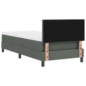 Postel s boxspringem s čelo Tmavě šedá 100 x 200 cm textil - obrázek 9