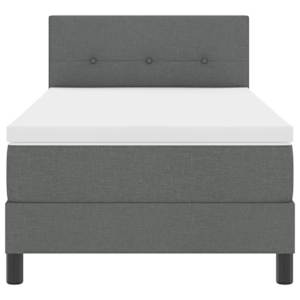 Postel s boxspringem s čelo Tmavě šedá 100 x 200 cm textil - obrázek 7