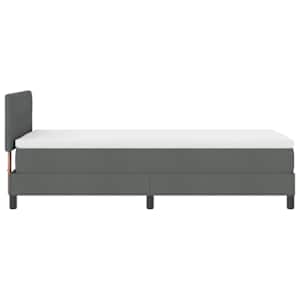 Postel s boxspringem s čelo Tmavě šedá 100 x 200 cm textil - obrázek 8