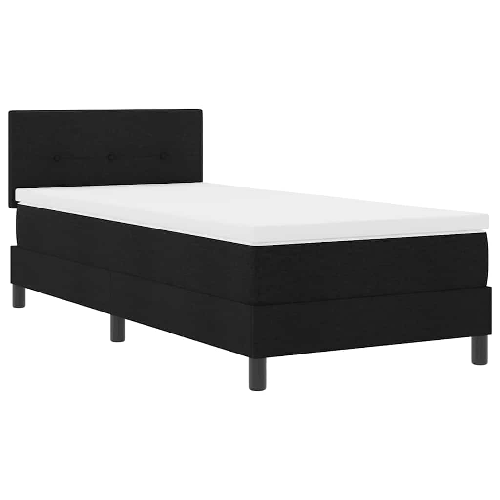 Thumbnail - vidaXL Boxspringbett mit Matratze Schwarz 100x200 cm Stoff