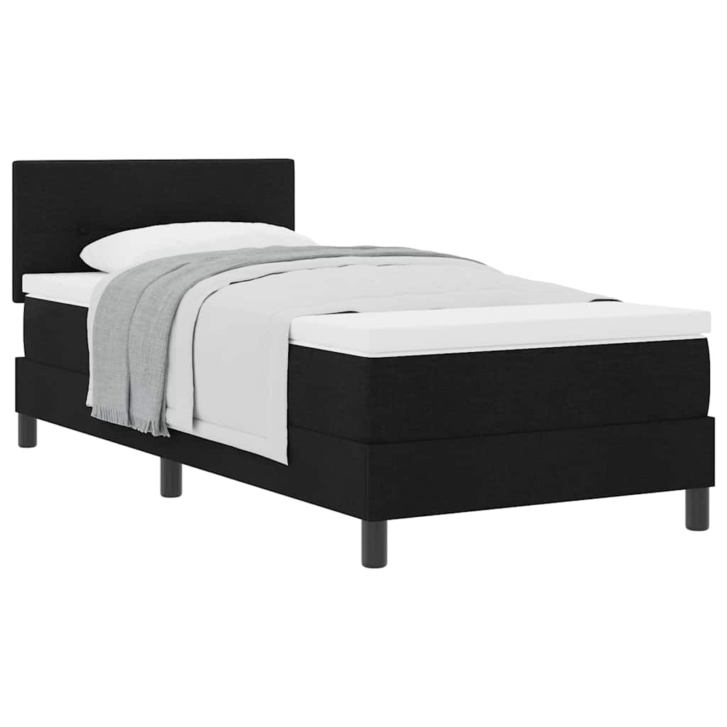 Thumbnail - vidaXL Boxspringbett mit Matratze Schwarz 100x200 cm Stoff
