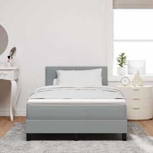 Postel s boxspringem s matrací Světle šedá 120 x 190 cm textil - obrázek 3