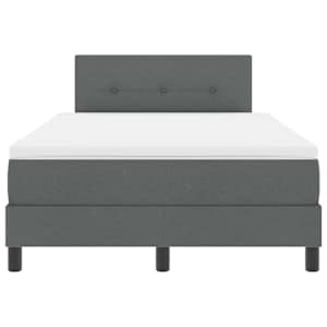 Postel s boxspringem s čelo Tmavě šedá 120 x 190 cm textil - obrázek 7
