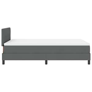 Postel s boxspringem s čelo Tmavě šedá 120 x 190 cm textil - obrázek 8