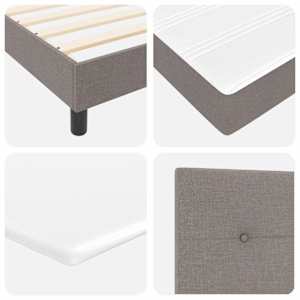 Postel s boxspringem s matrací s čelo Taupe 120 x 190 cm textil - obrázek 10
