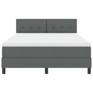 Postel s boxspringem s matrací Tmavě šedá 140 x 190 cm textil - obrázek 7