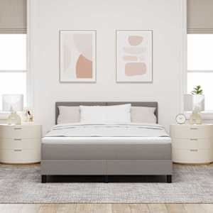 Postel s boxspringem s čelo Taupe 160 x 200 cm textil - obrázek 3