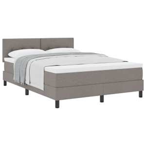 Postel s boxspringem s čelo Taupe 160 x 200 cm textil - obrázek 2