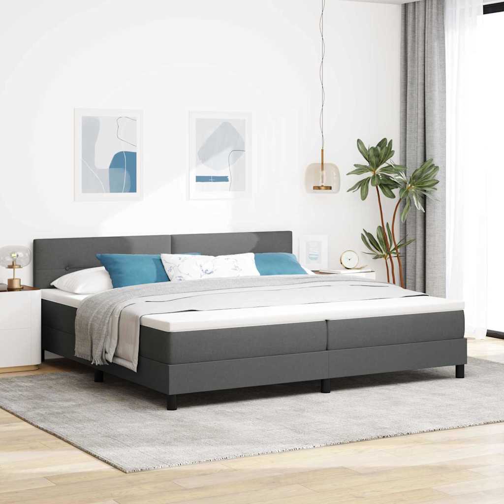 karbivoodi koos madratsiga tumesinise 200x200 cm kangaga