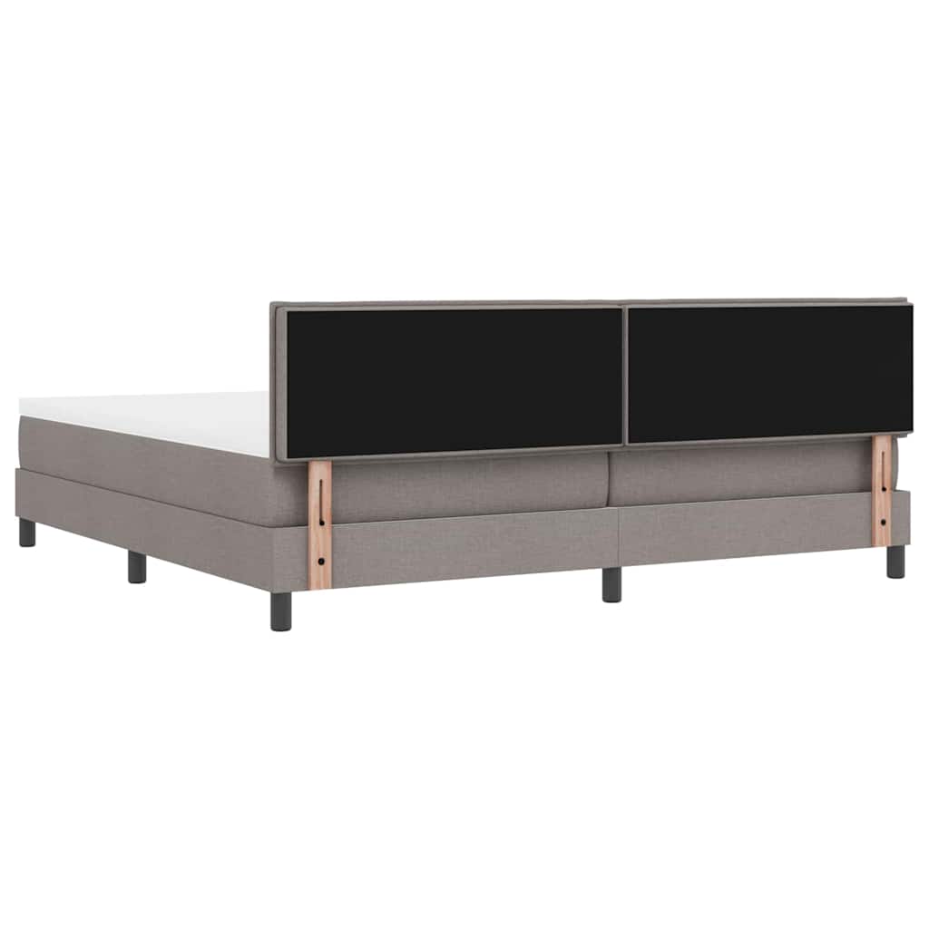 Postel s boxspringem s matrací s čelo Taupe 200 x 200 cm textil - obrázek 9