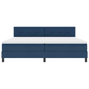 Postel s boxspringem s čelo Modrá 200 x 200 cm textil - obrázek 7