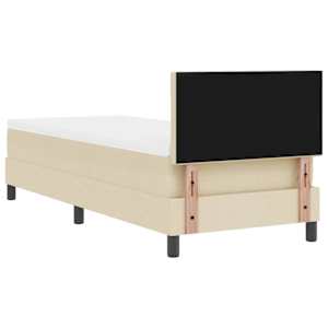 Postel s boxspringem s čelo Krémová 80 x 200 cm textil - obrázek 9