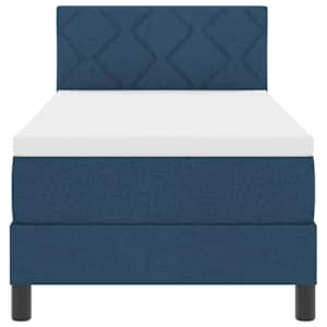 Postel s boxspringem s čelo Modrá 80 x 200 cm textil - obrázek 7