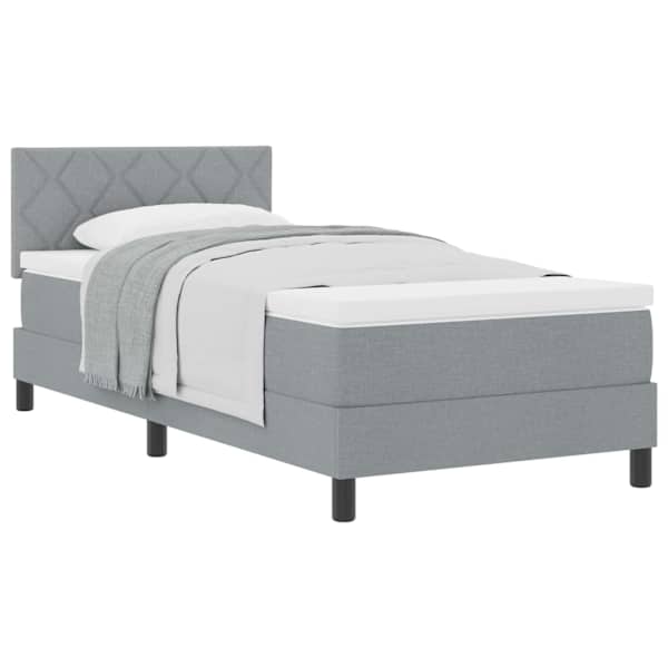 vidaXL Karbi vedrumadrats peaga Helehall 90 x 190 cm kangas