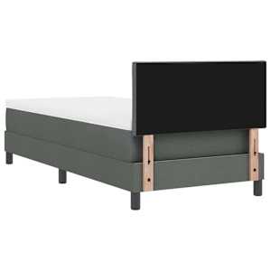 Postel s boxspringem s čelo Tmavě šedá 90 x 190 cm textil - obrázek 9