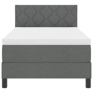 Postel s boxspringem s čelo Tmavě šedá 90 x 190 cm textil - obrázek 7