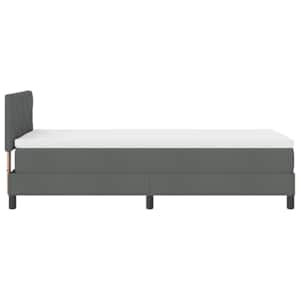 Postel s boxspringem s čelo Tmavě šedá 90 x 190 cm textil - obrázek 8