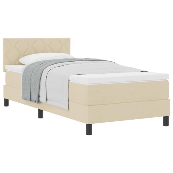 vidaXL Karbi vedrumadrats padjaga peaga cream 90 x 200 cm kangas