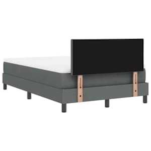 Postel s boxspringem s čelo Tmavě šedá 120 x 190 cm textil - obrázek 9