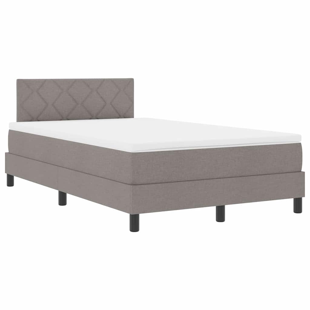 Thumbnail - vidaXL Boxspringbett mit Matratze Taupe 120x190 cm Stoff