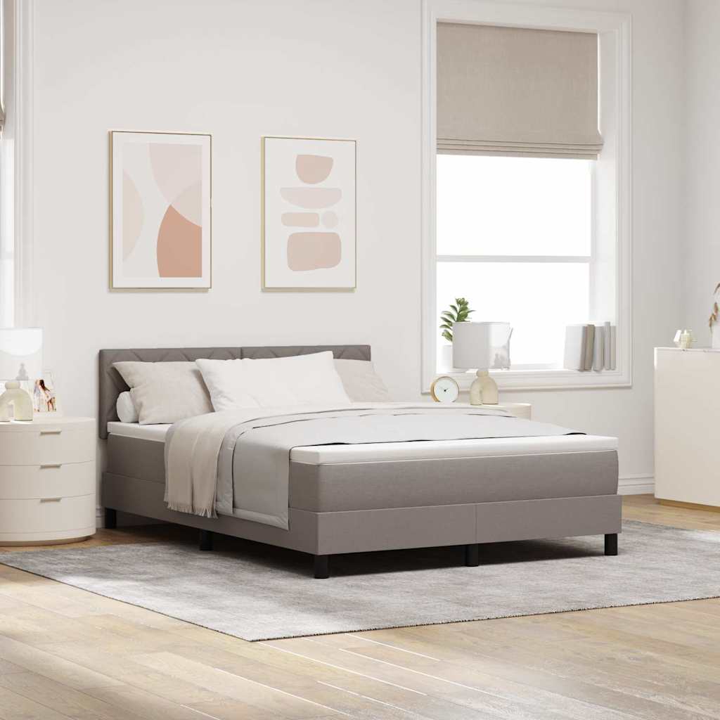 Vedrumadratsiga voodi Taupe 140x200 cm Kangas
