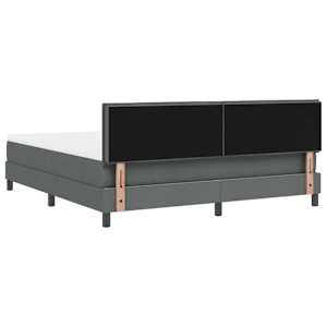 Postel s boxspringem s čelo Tmavě šedá 180 x 200 cm textil - obrázek 9