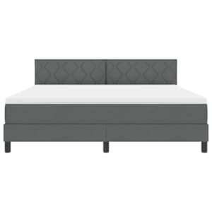 Postel s boxspringem s čelo Tmavě šedá 180 x 200 cm textil - obrázek 7