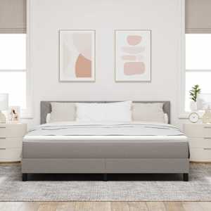 Postel s boxspringem s matrací s čelo Taupe 180 x 200 cm textil - obrázek 3