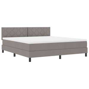 Postel s boxspringem s matrací s čelo Taupe 180 x 200 cm textil - obrázek 4