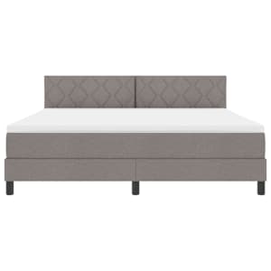 Postel s boxspringem s matrací s čelo Taupe 180 x 200 cm textil - obrázek 7