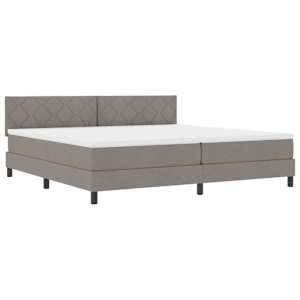 Postel s boxspringem s čelo Taupe 200 x 200 cm textil - obrázek 4