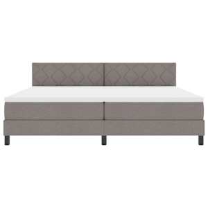 Postel s boxspringem s čelo Taupe 200 x 200 cm textil - obrázek 7