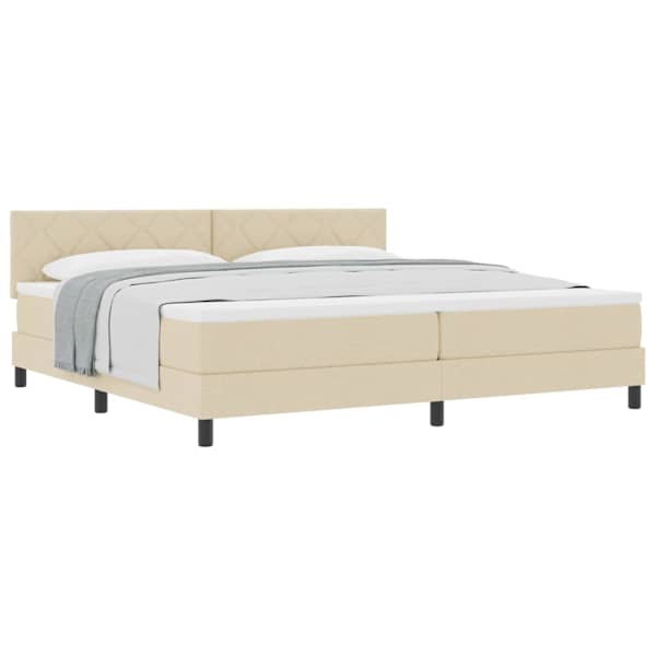 vidaXL Karbi vedrumadrats peaga cream 200 x 200 cm kangas