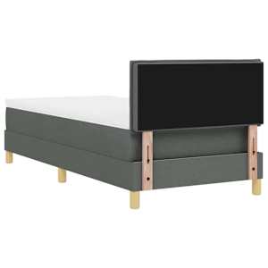 Postel s boxspringem s polštářem Tmavě šedá 80 x 200 cm textil - obrázek 9