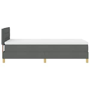 Postel s boxspringem s polštářem Tmavě šedá 80 x 200 cm textil - obrázek 8