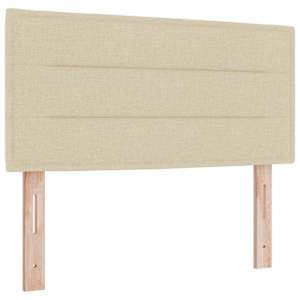 Postel s boxspringem s polštářem Krémová 100 x 200 cm textil - obrázek 6