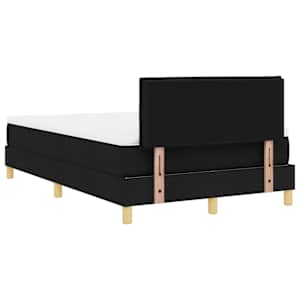 Postel s boxspringem s polštářem Černá 120 x 190 cm textil - obrázek 9