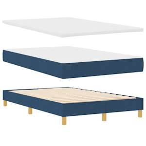 Postel s boxspringem s polštářem Modrá 120 x 190 cm textil - obrázek 5
