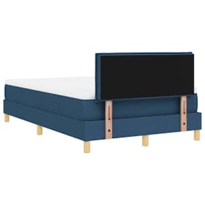 Postel s boxspringem s polštářem Modrá 120 x 190 cm textil - obrázek 9