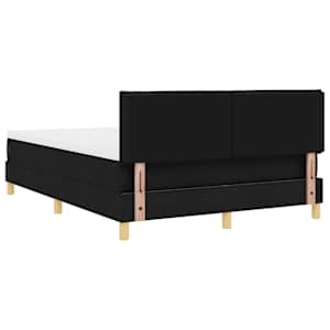 Postel s boxspringem s matrací s čelo Černá 140 x 190 cm textil - obrázek 9