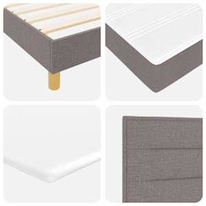 Postel s boxspringem s polštářem Taupe 140 x 190 cm textil - obrázek 10