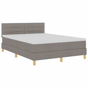 Postel s boxspringem s polštářem Taupe 140 x 190 cm textil - obrázek 4