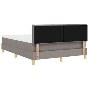 Postel s boxspringem s polštářem Taupe 140 x 190 cm textil - obrázek 9