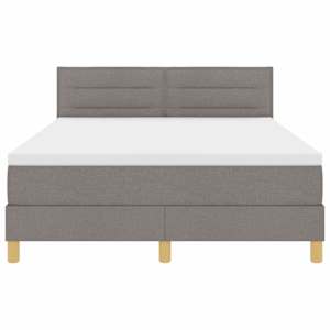 Postel s boxspringem s polštářem Taupe 140 x 190 cm textil - obrázek 7